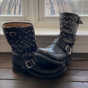 Frye studded boots